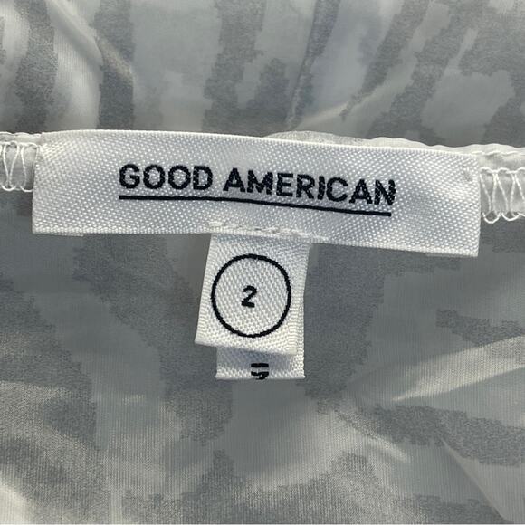 GOOD AMERICAN Icy Leopard Print Wind Breaker Jacket Athleisure Animal - Picture 8 of 13